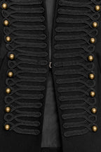 Women's cropped jacket with mandarin collar, decorative front trim and metallic studs