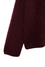 Women's relaxed crew neck jumper with long sleeves and ribbed trims