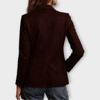 Women's vintage blazer with notched lapels, button front and patch pockets