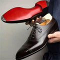 Men's Oxford brogue shoes with lace-up fastening and perforated detailing