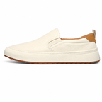 Slip-on loafers with contrast soles, stitched panels and rear pull tabs