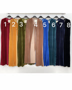Women's long velvet cape with open front and tie neck