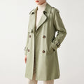 Acleris  - Mid-Length Double-Breasted Trench Coat Daily Urban Commutes