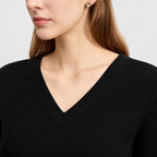 Aelwyn  - Fine Knit V Neck Jumper Layering Under Coats