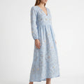 Aerali  - Textured Floral Midi Dress Springtime Daily Wear