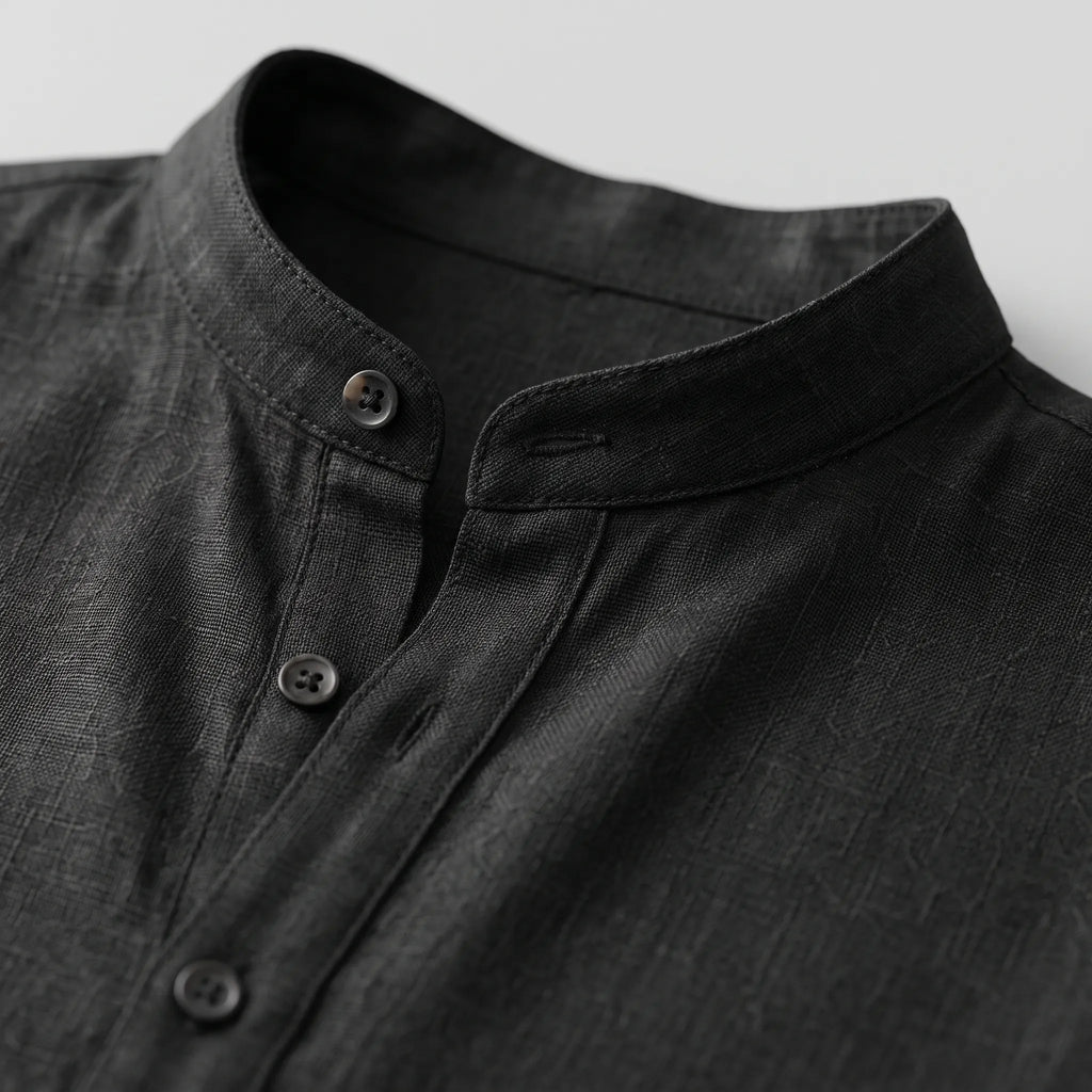 Aereon  - Stand Collar Summer Shirt Casual Daytime Wear