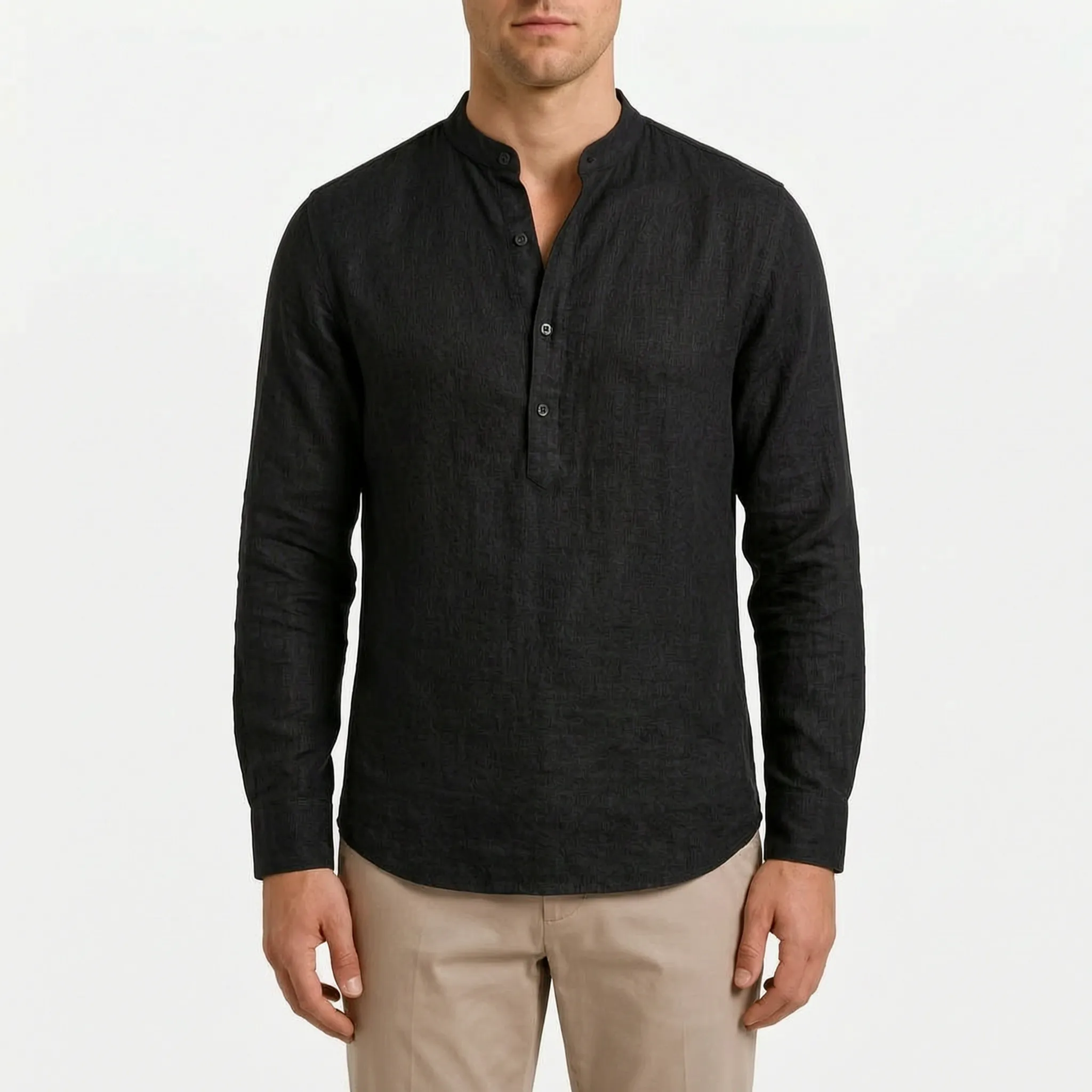 Aereon  - Stand Collar Summer Shirt Casual Daytime Wear