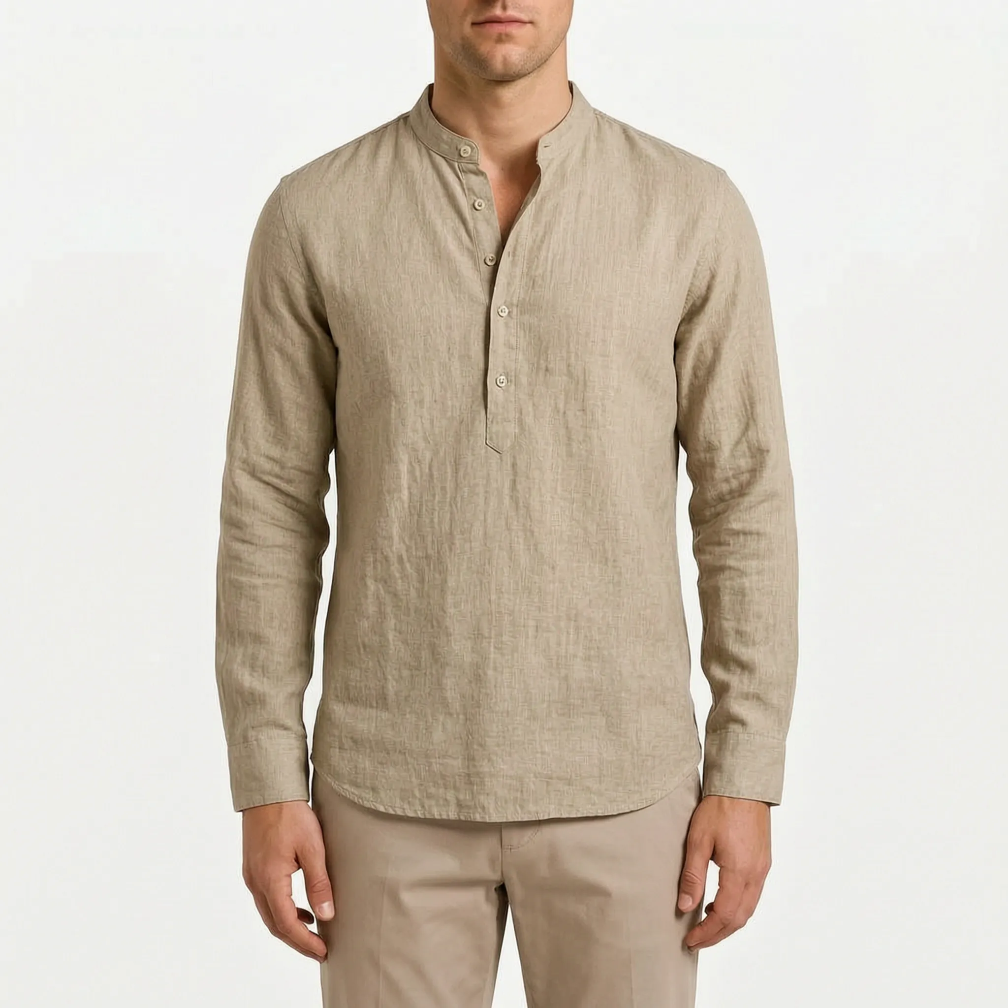 Aereon  - Stand Collar Summer Shirt Casual Daytime Wear