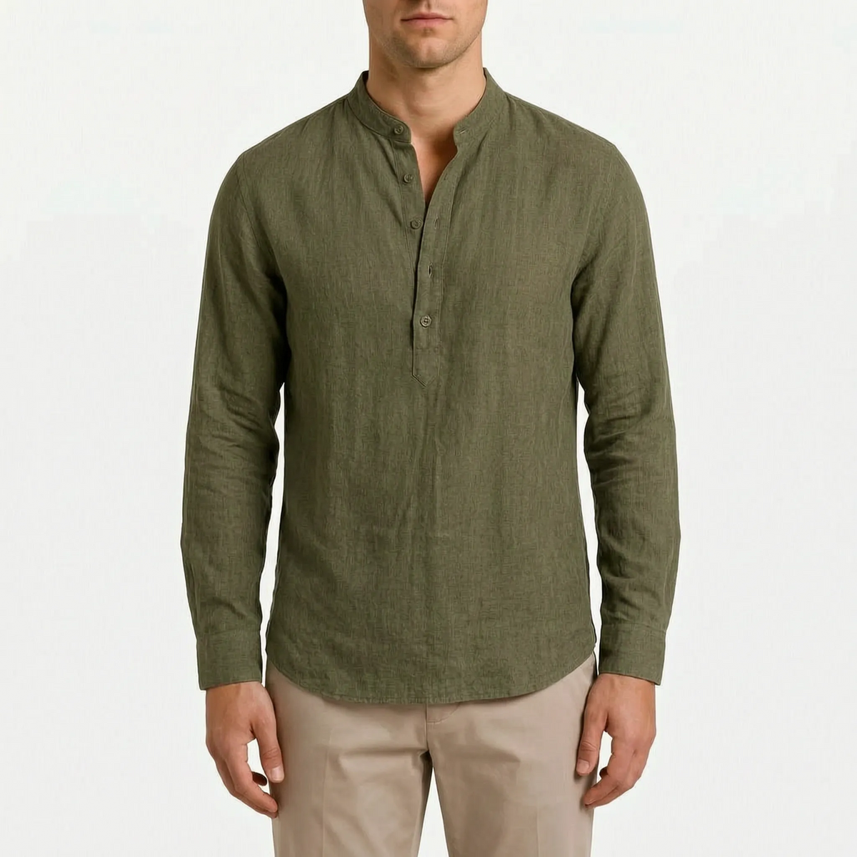 Aereon  - Stand Collar Summer Shirt Casual Daytime Wear