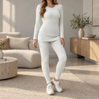 Aeresse  - Ribbed Knit Co-Ord Set Casual Weekend Wear