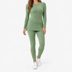 Aeresse  - Ribbed Knit Co-Ord Set Casual Weekend Wear