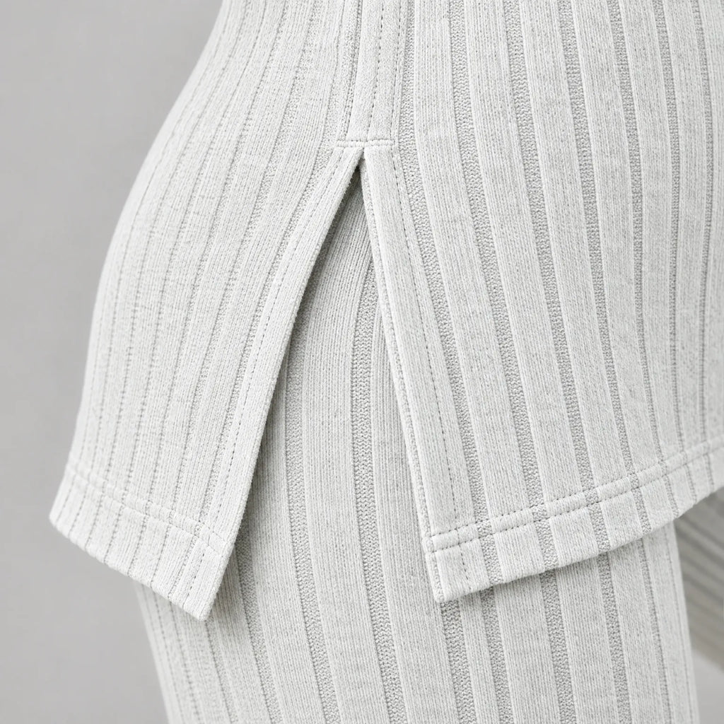 Aeresse  - Ribbed Knit Co-Ord Set Casual Weekend Wear