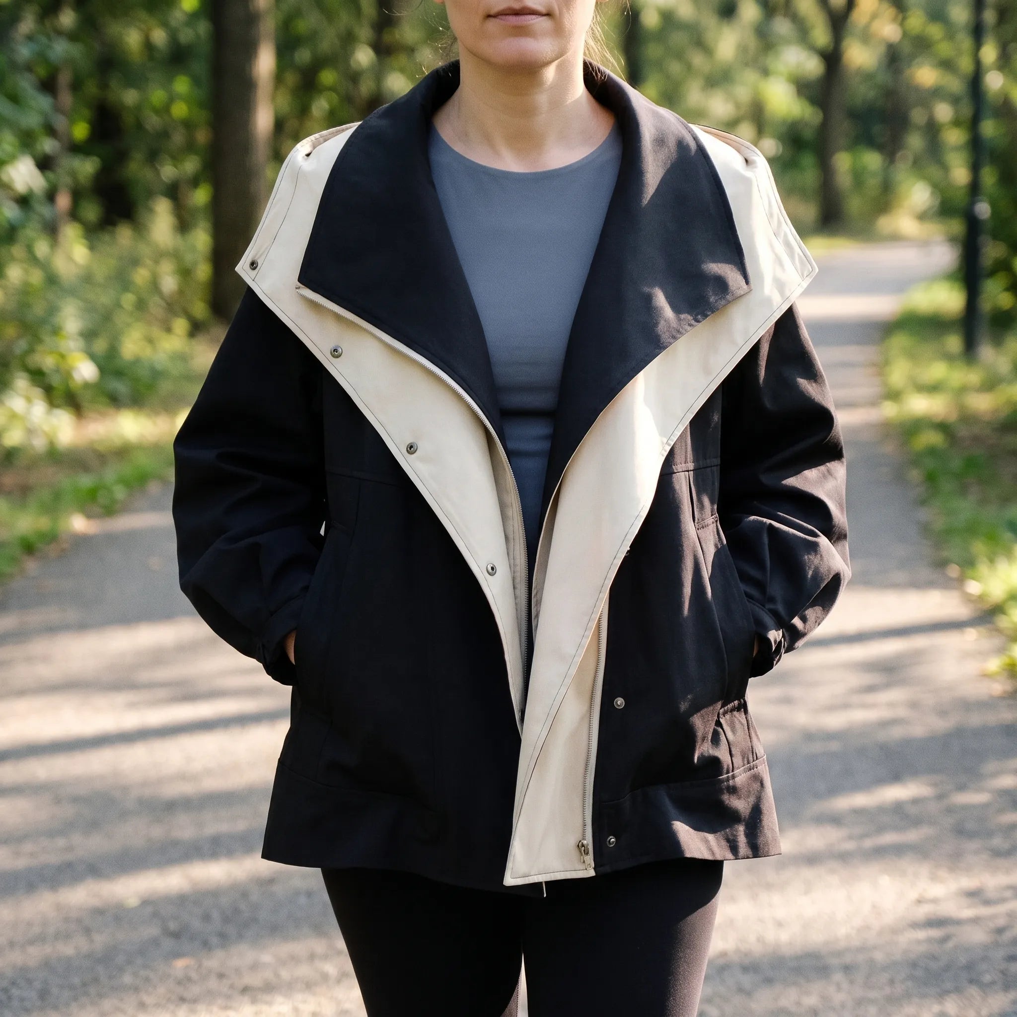 AeroCoat  - Two-Tone Layered Windbreaker Jacket Urban Commuting
