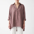 Aethra  - Loose Fit V-Neck Blouse Warm-Weather Wear