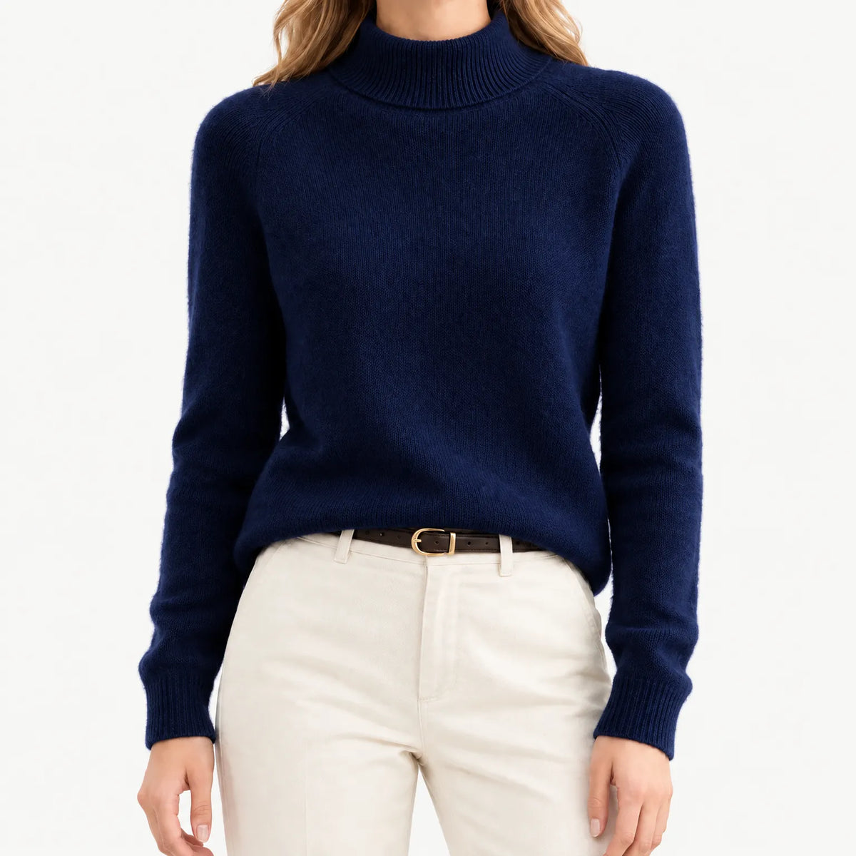 Ainsley  - Loose-Fitting Women's Roll Neck Jumper Layering Under Coats