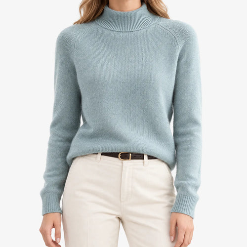 Ainsley  - Loose-Fitting Women's Roll Neck Jumper Layering Under Coats