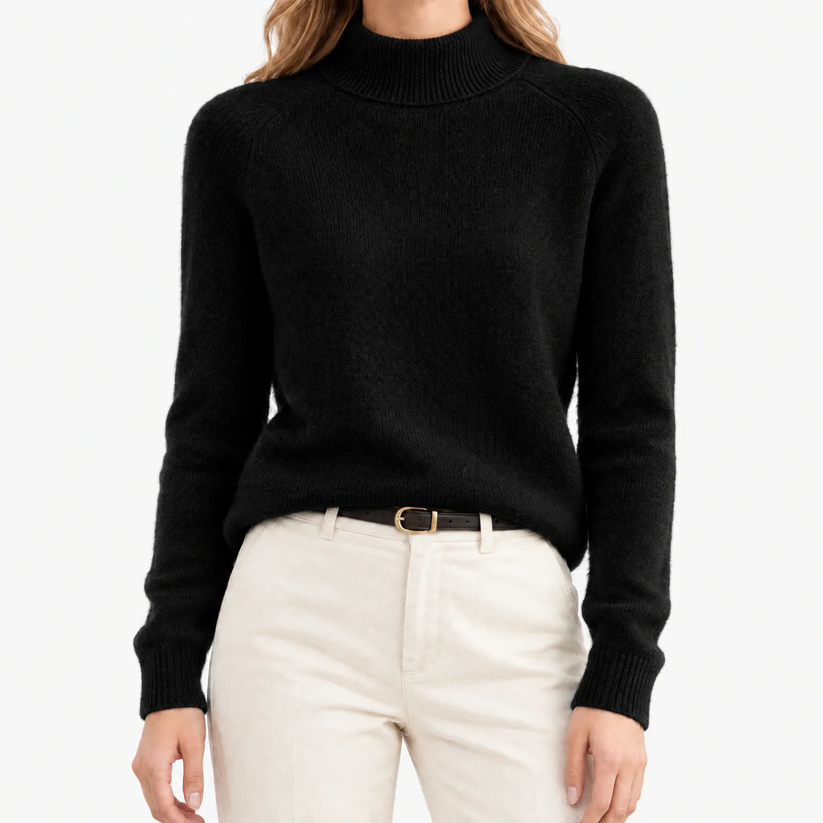 Ainsley  - Loose-Fitting Women's Roll Neck Jumper Layering Under Coats