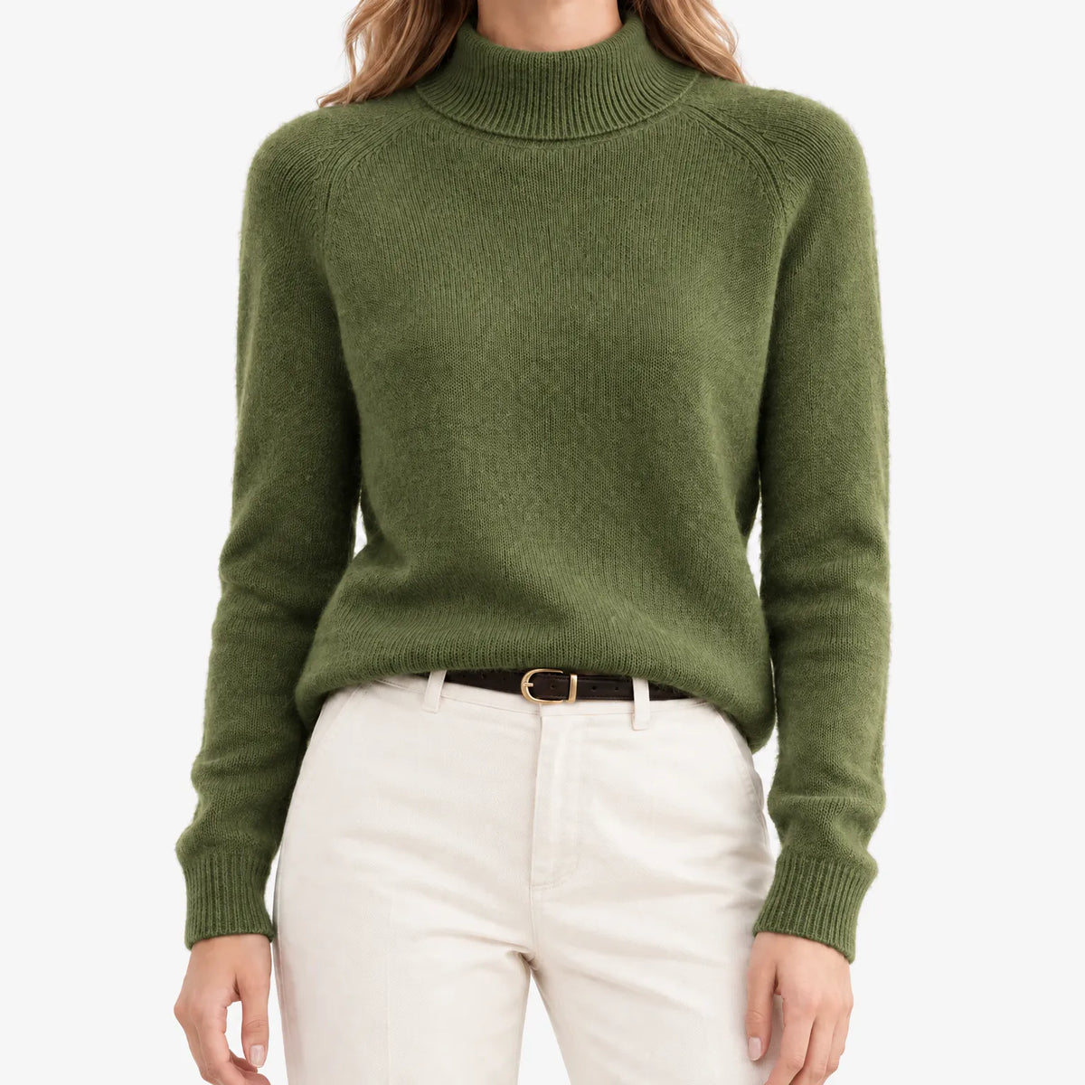 Ainsley  - Loose-Fitting Women's Roll Neck Jumper Layering Under Coats