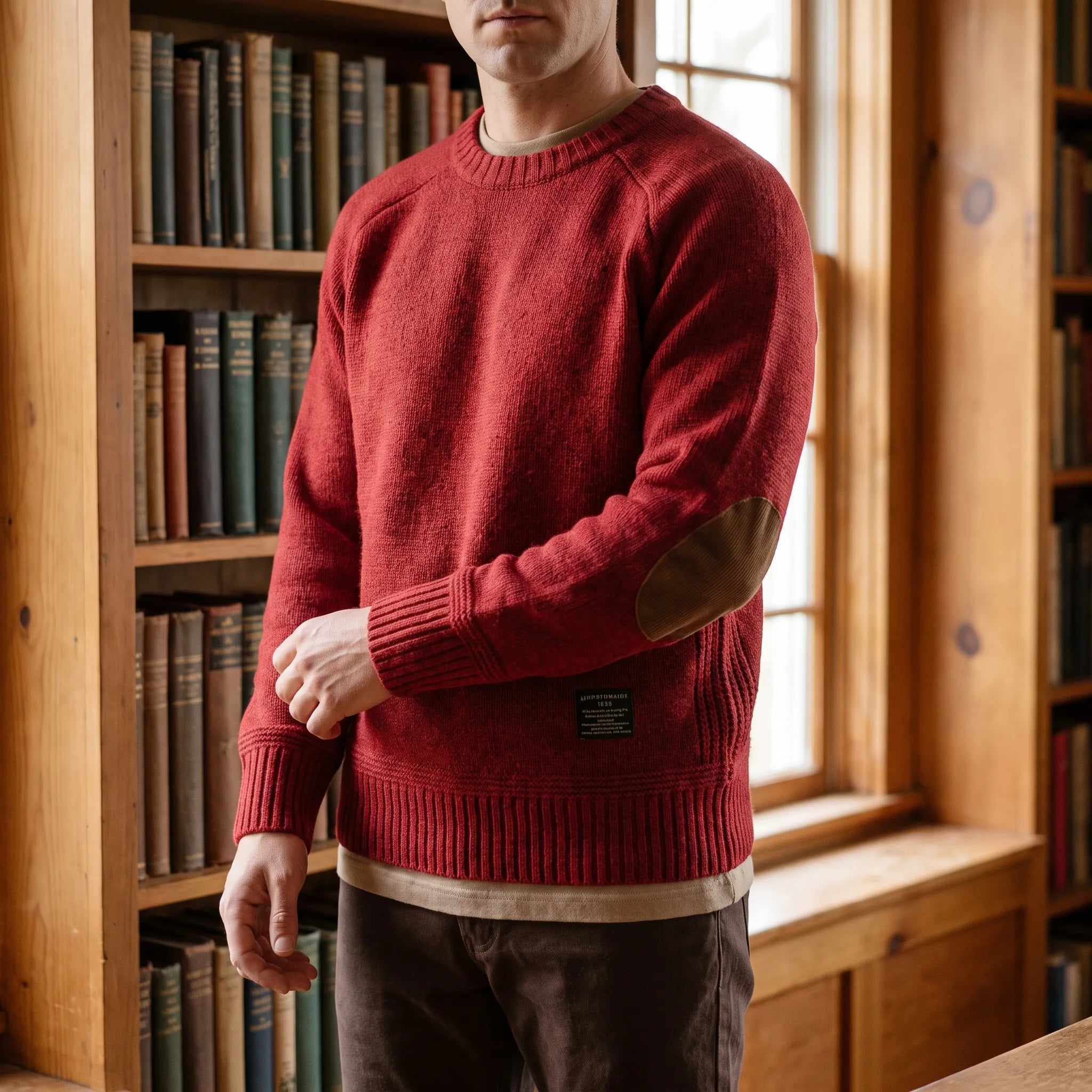 Aldwick  - Long-Sleeved Crew Neck Knitted Jumper Layering Over Shirts