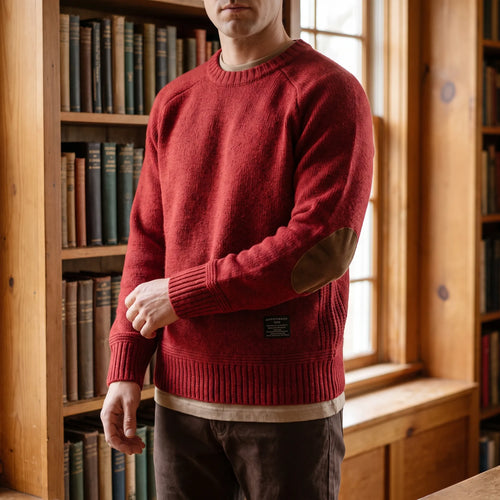 Aldwick  - Long-Sleeved Crew Neck Knitted Jumper Layering Over Shirts