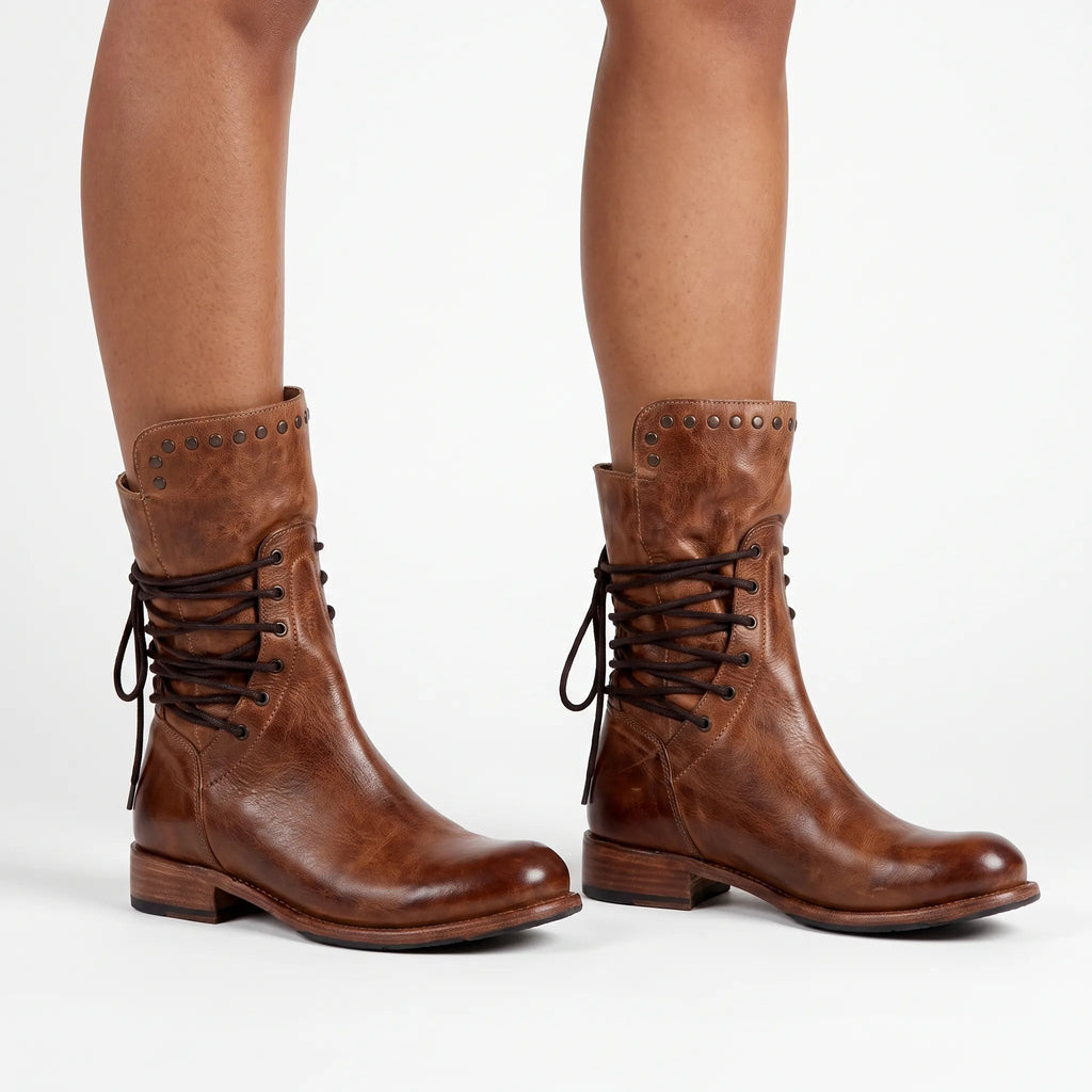 AlishaBoots  - Ladies Lace-Up Ankle Boots Everyday Walking
