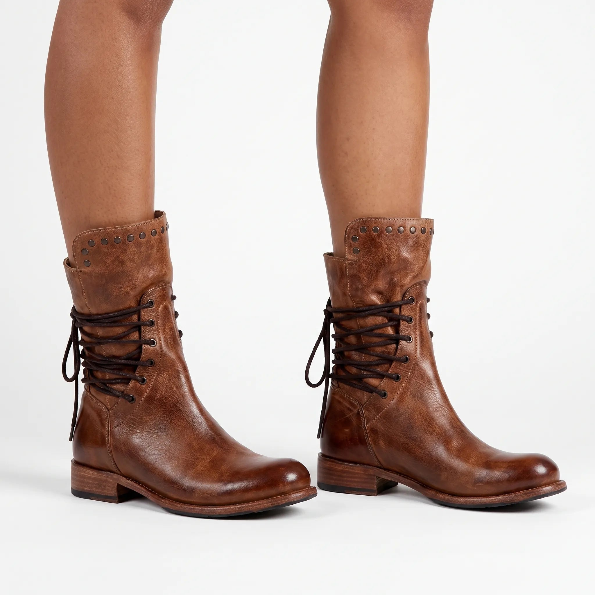 AlishaBoots  - Ladies Lace-Up Ankle Boots Everyday Walking