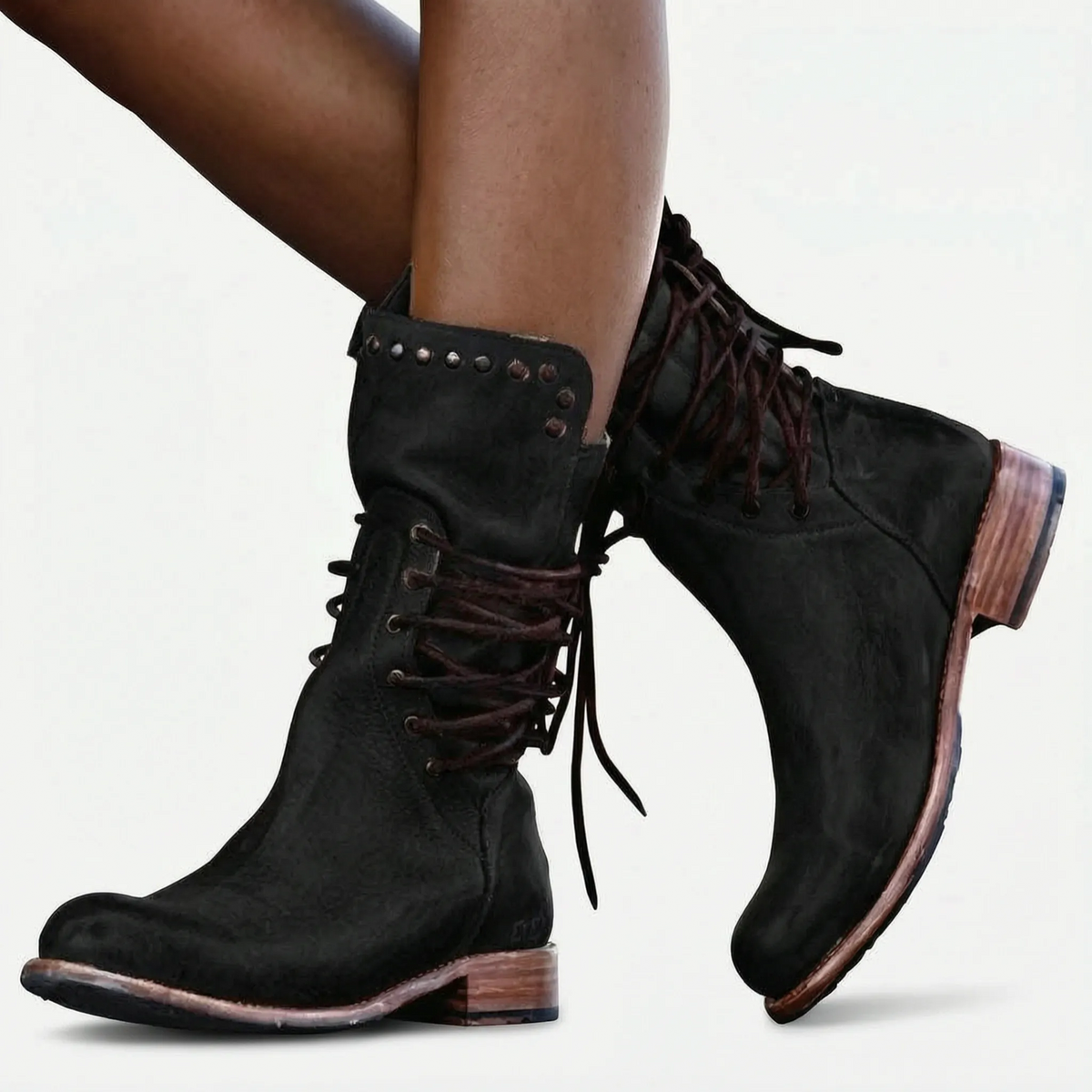 AlishaBoots  - Ladies Lace-Up Ankle Boots Everyday Walking