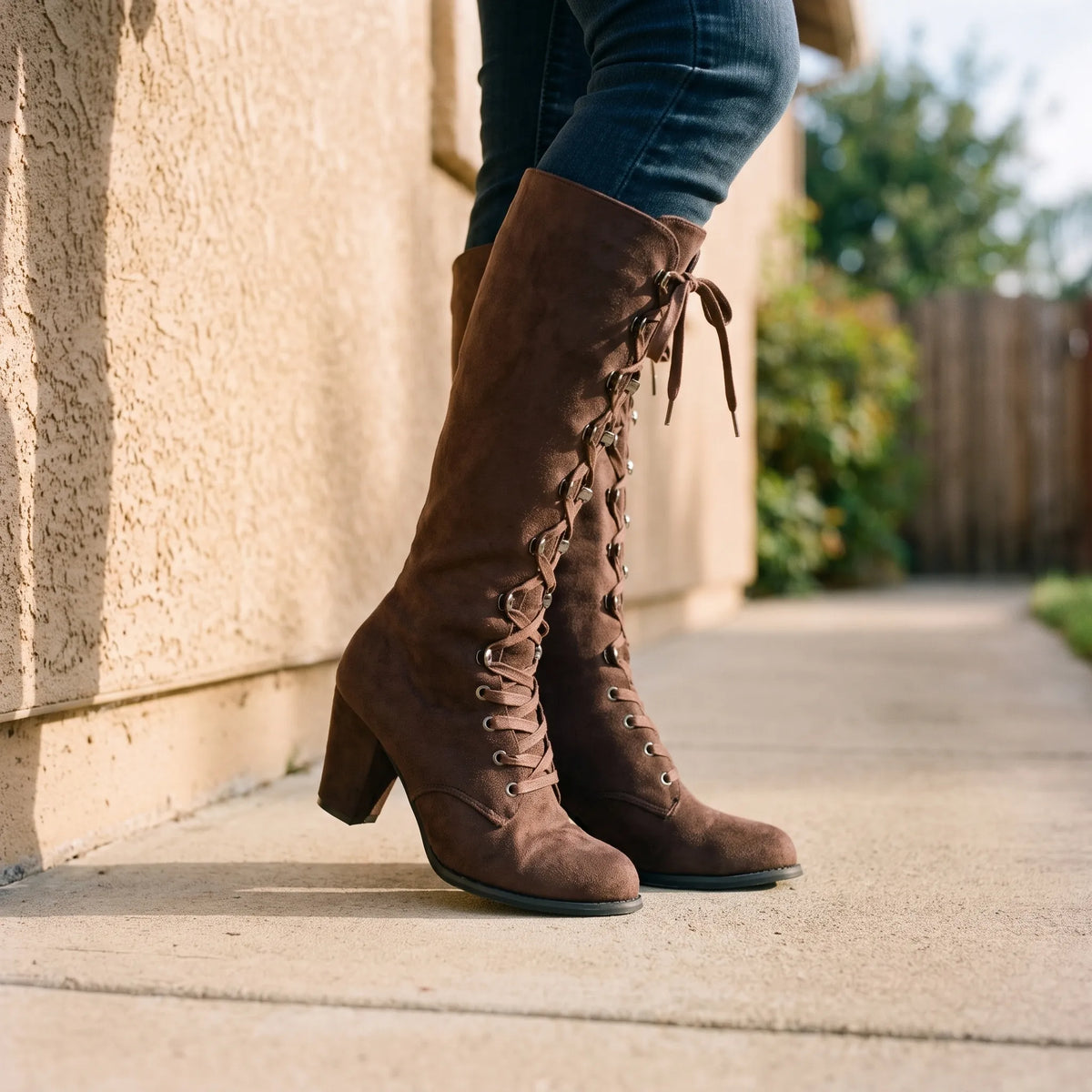 Altana  - Lace-Up Knee High Boots Winter Outfits