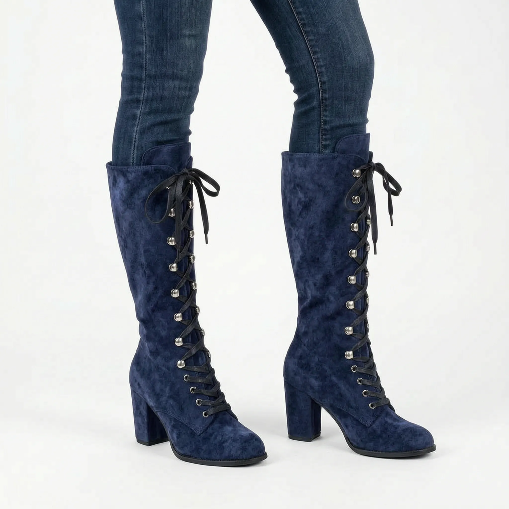 Altana  - Lace-Up Knee High Boots Winter Outfits