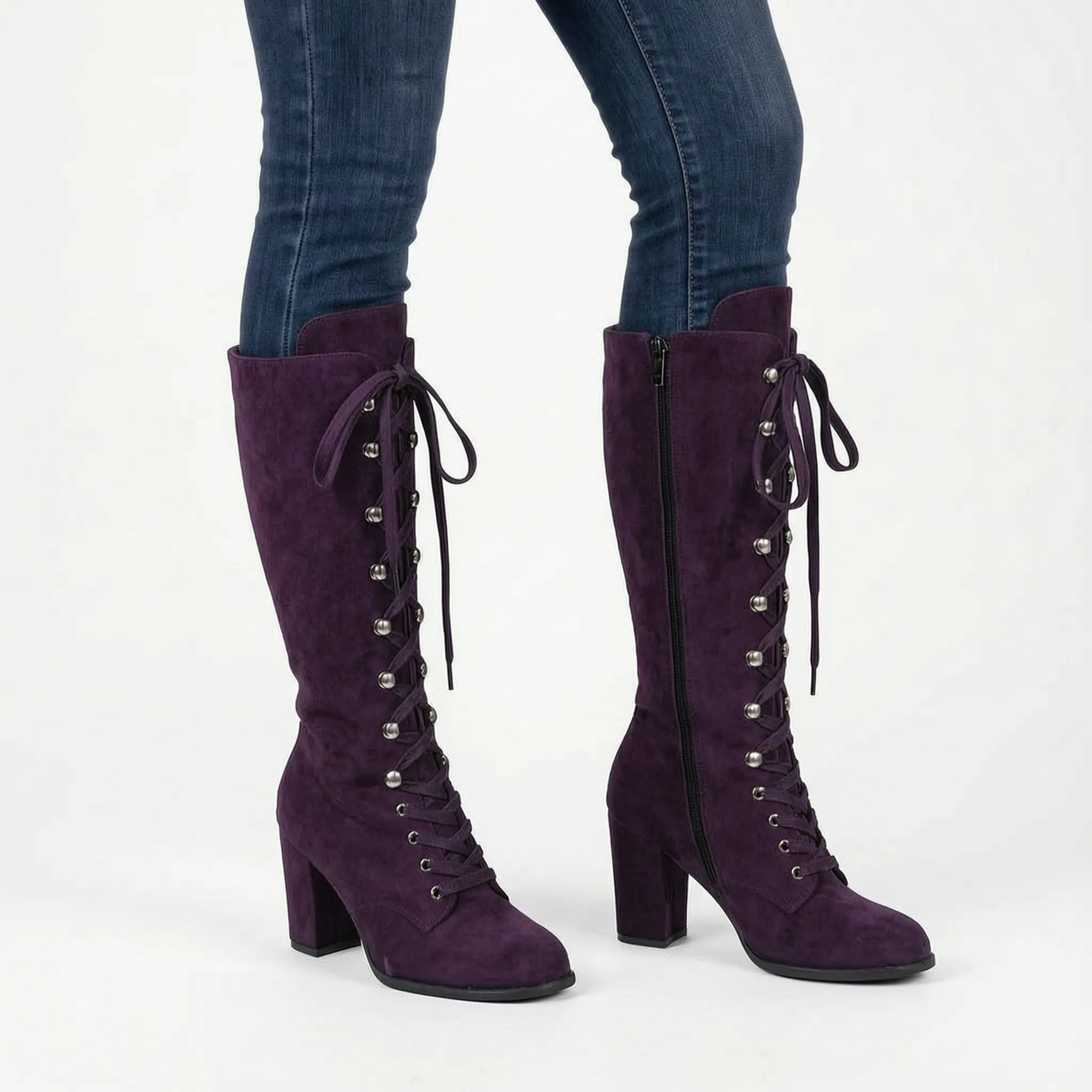 Altana  - Lace-Up Knee High Boots Winter Outfits