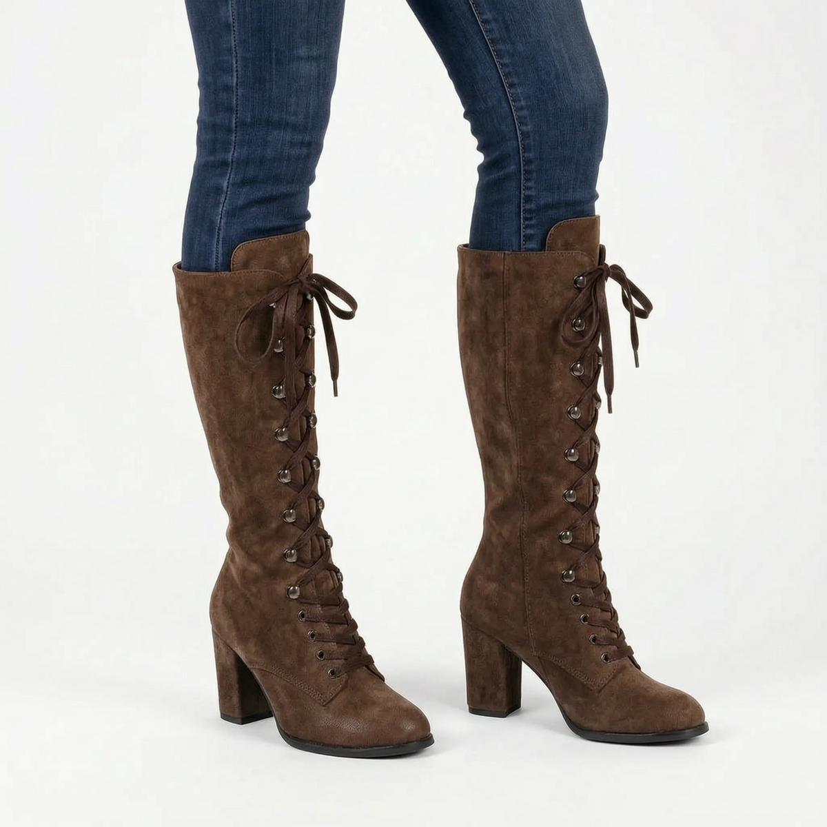 Altana  - Lace-Up Knee High Boots Winter Outfits