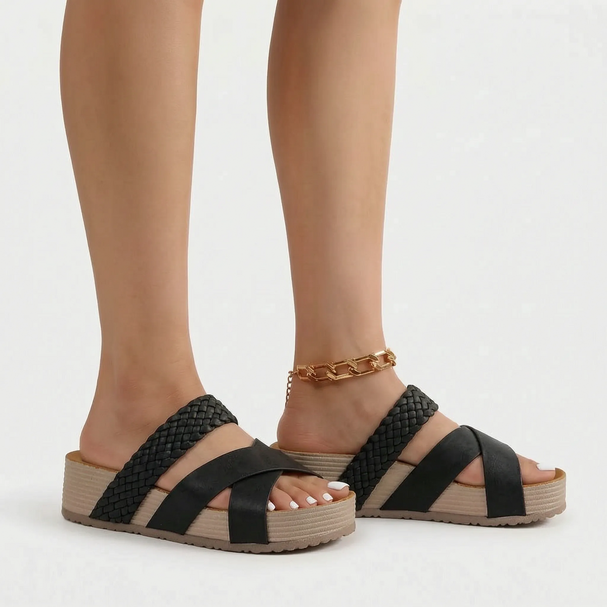 Altina  - Slip-On Platform Sandals Warm-Weather Walking