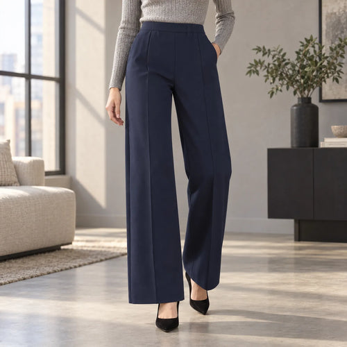 Alvara  - High Waist Wide Leg Trousers Office Wear
