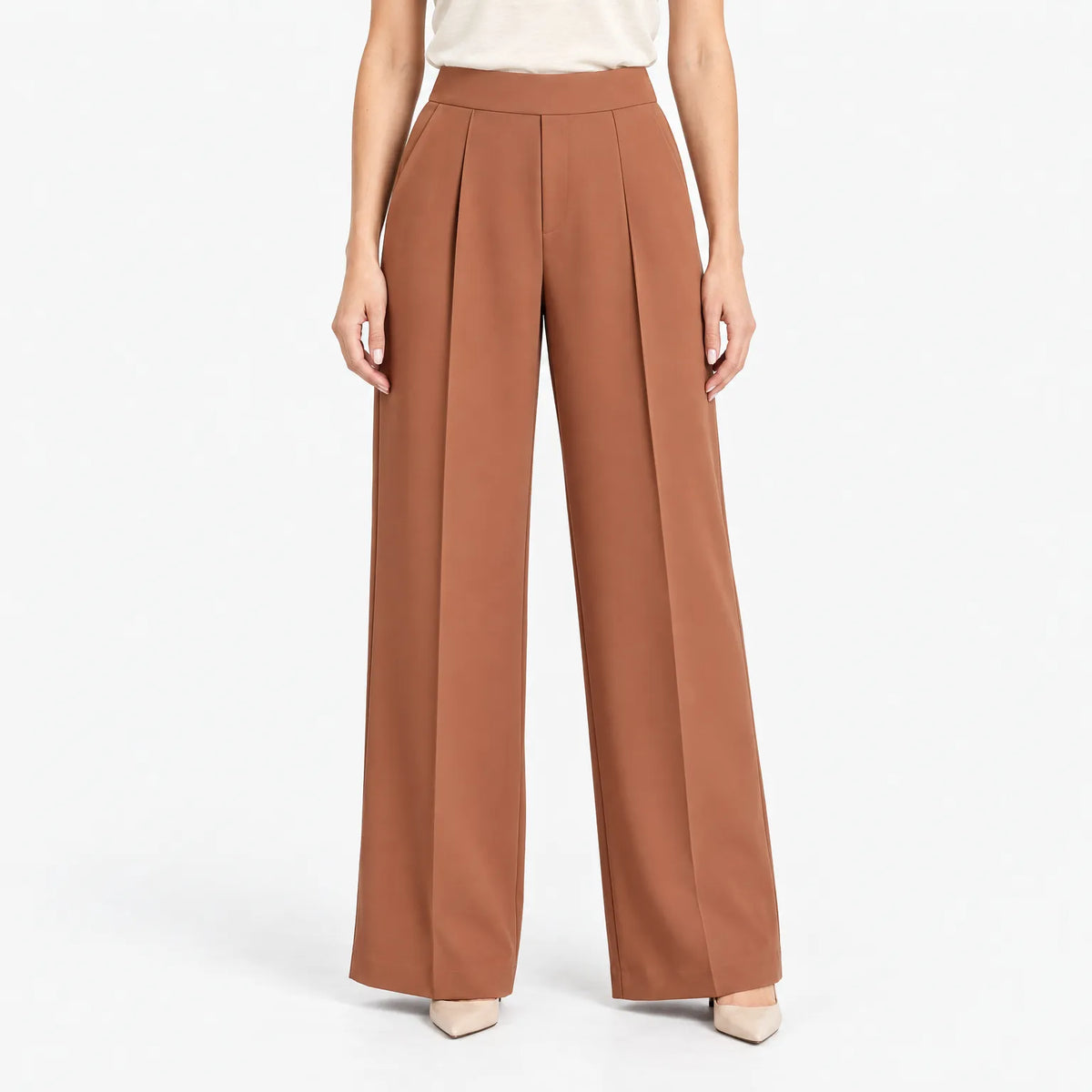Alvara  - High Waist Wide Leg Trousers Office Wear