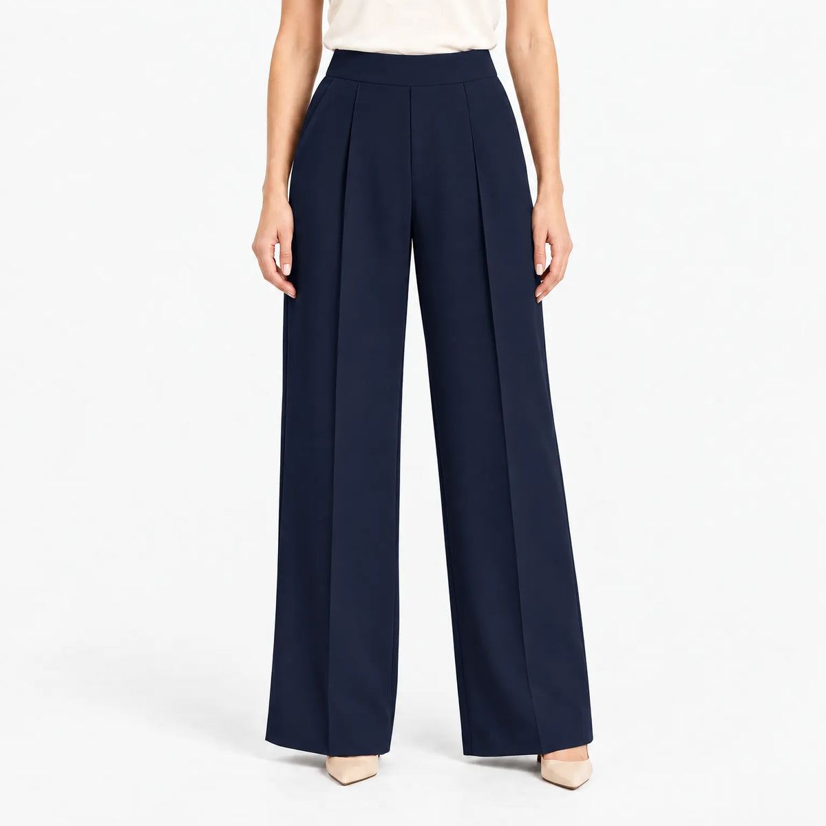 Alvara  - High Waist Wide Leg Trousers Office Wear