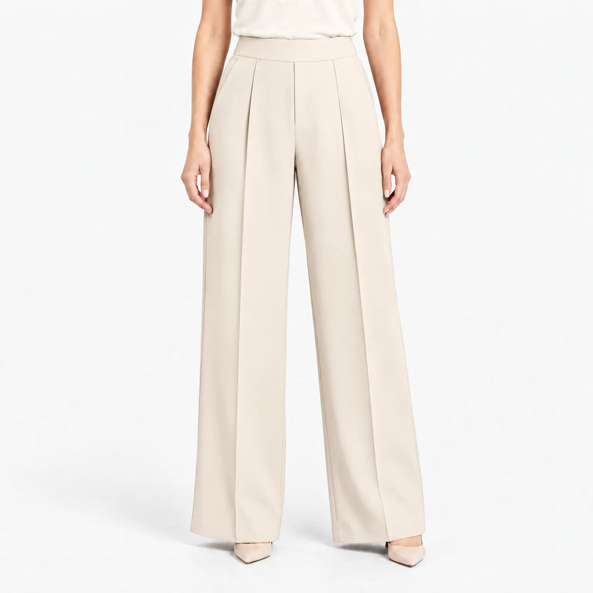 Alvara  - High Waist Wide Leg Trousers Office Wear