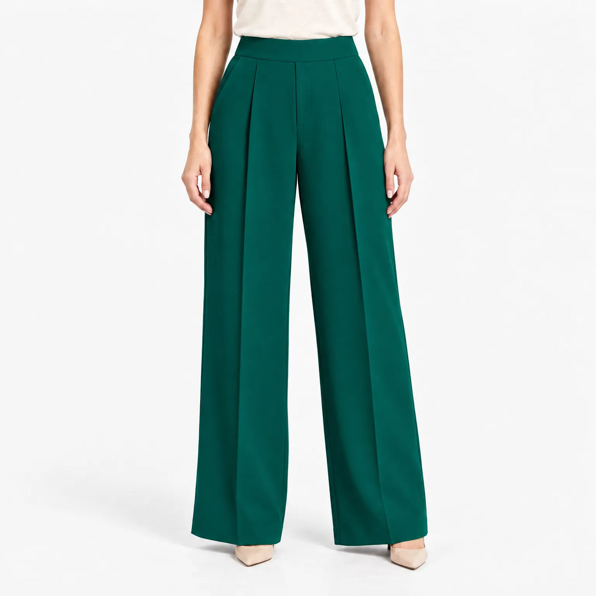 Alvara  - High Waist Wide Leg Trousers Office Wear
