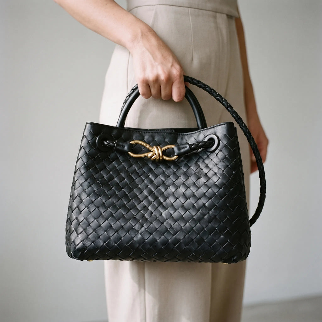 Alveora  - Woven Texture Tote Bag Daily Commuting