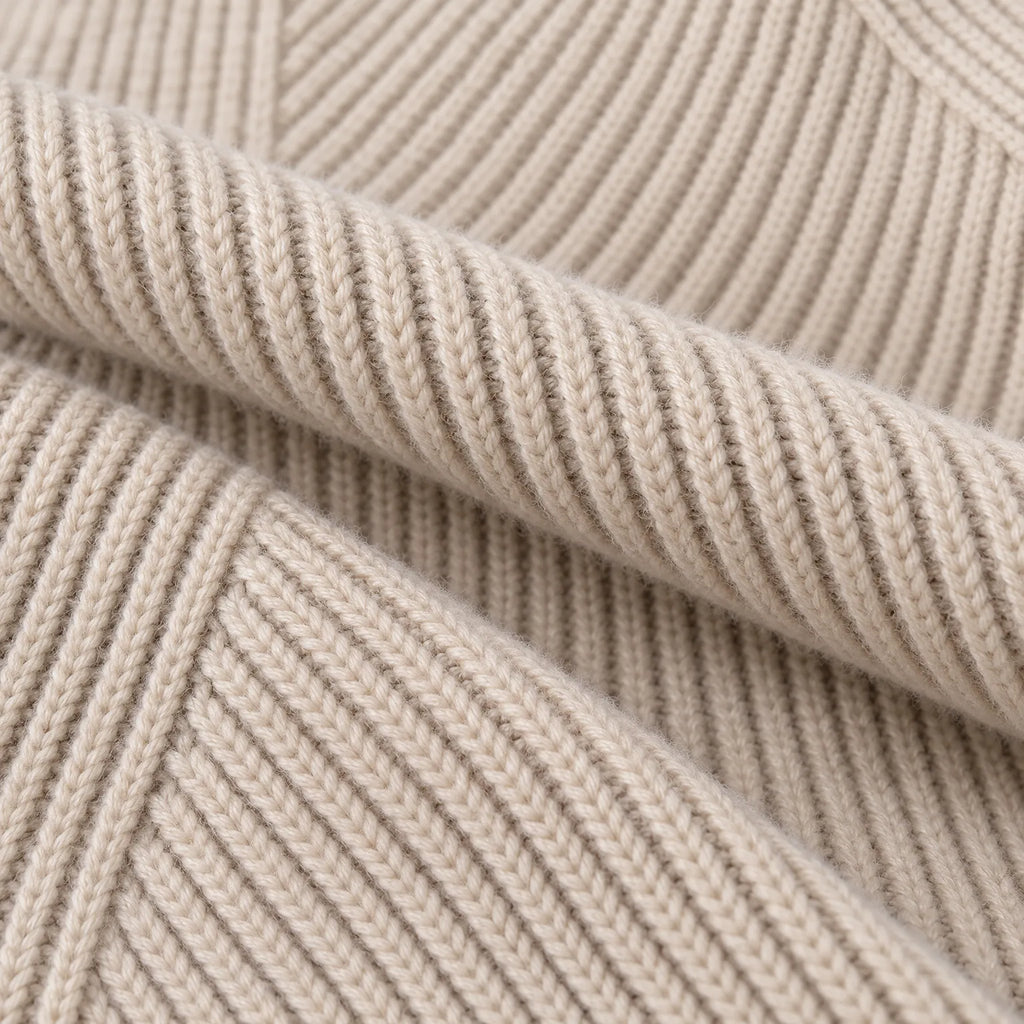Women's ribbed knit turtle-neck jumper and fitted midi skirt co-ord set