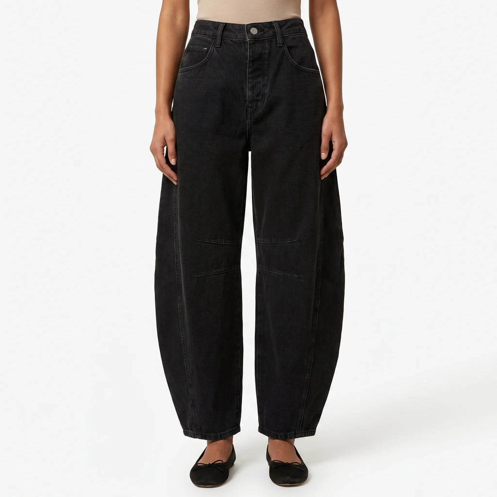 ArcaFit  - High-Waisted Barrel Leg Jeans Casual Everyday Wear