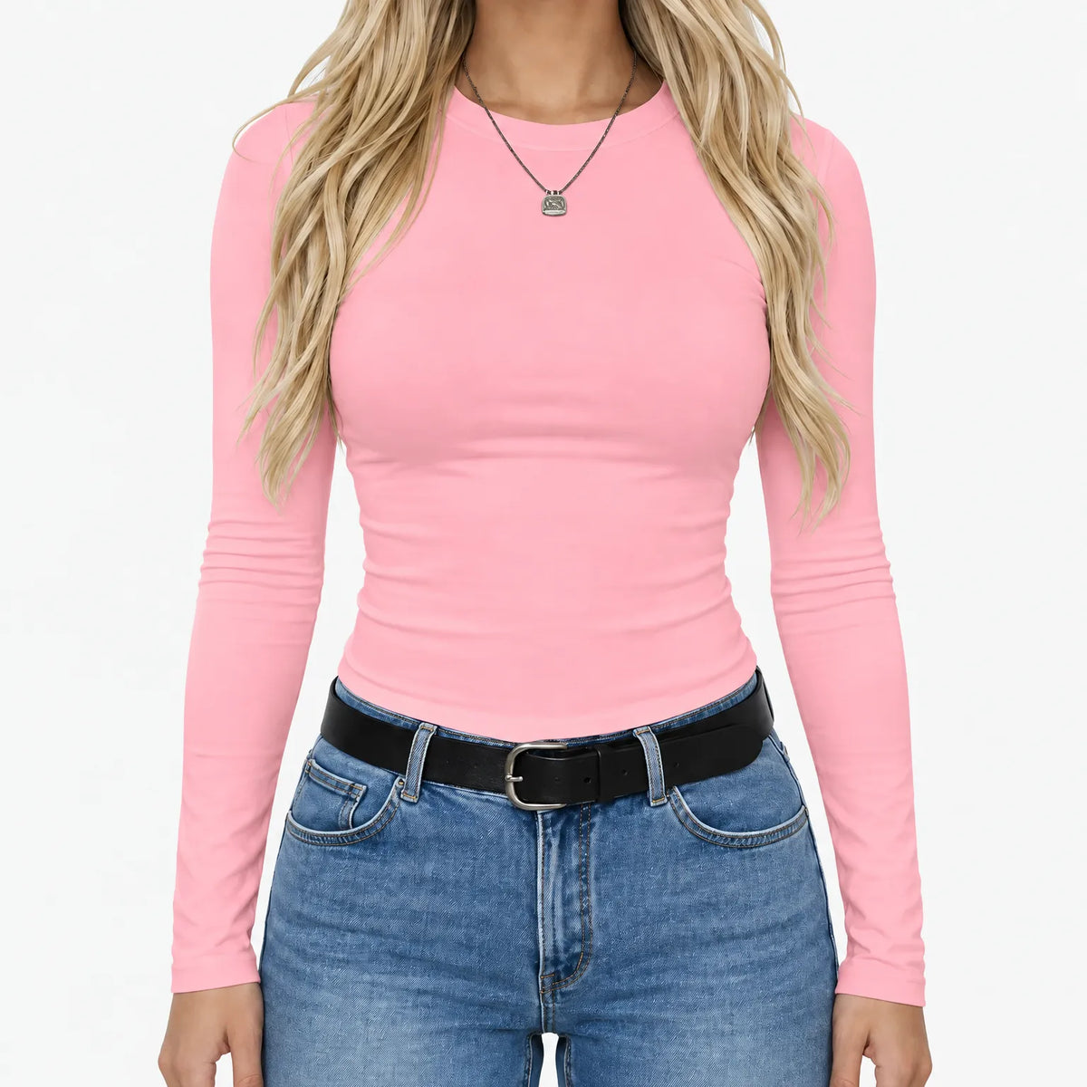 Arvada  - Crewneck Long Sleeve Tops Layering Under Jackets