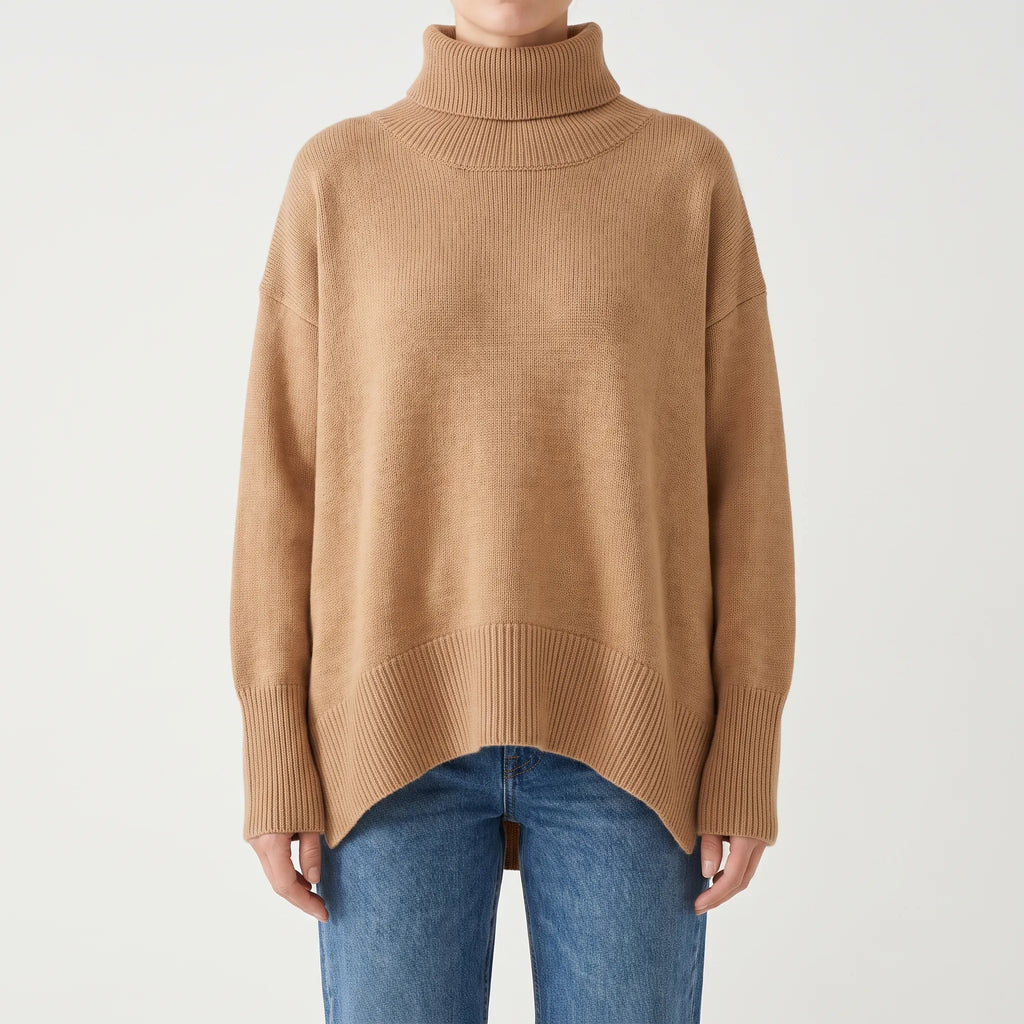 Ashcombe  - Oversized Funnel Neck Jumper Everyday Layering