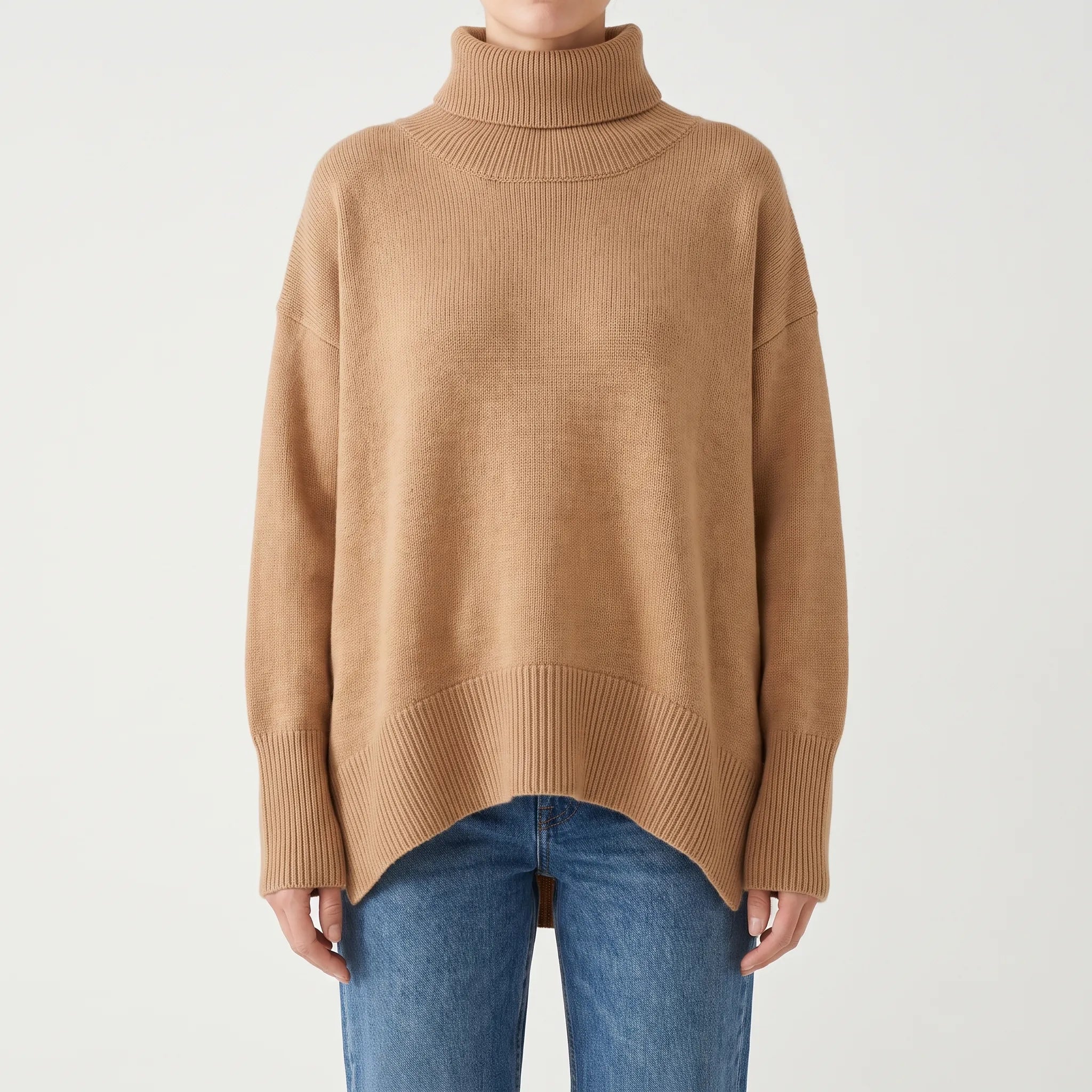 Ashcombe  - Oversized Funnel Neck Jumper Everyday Layering