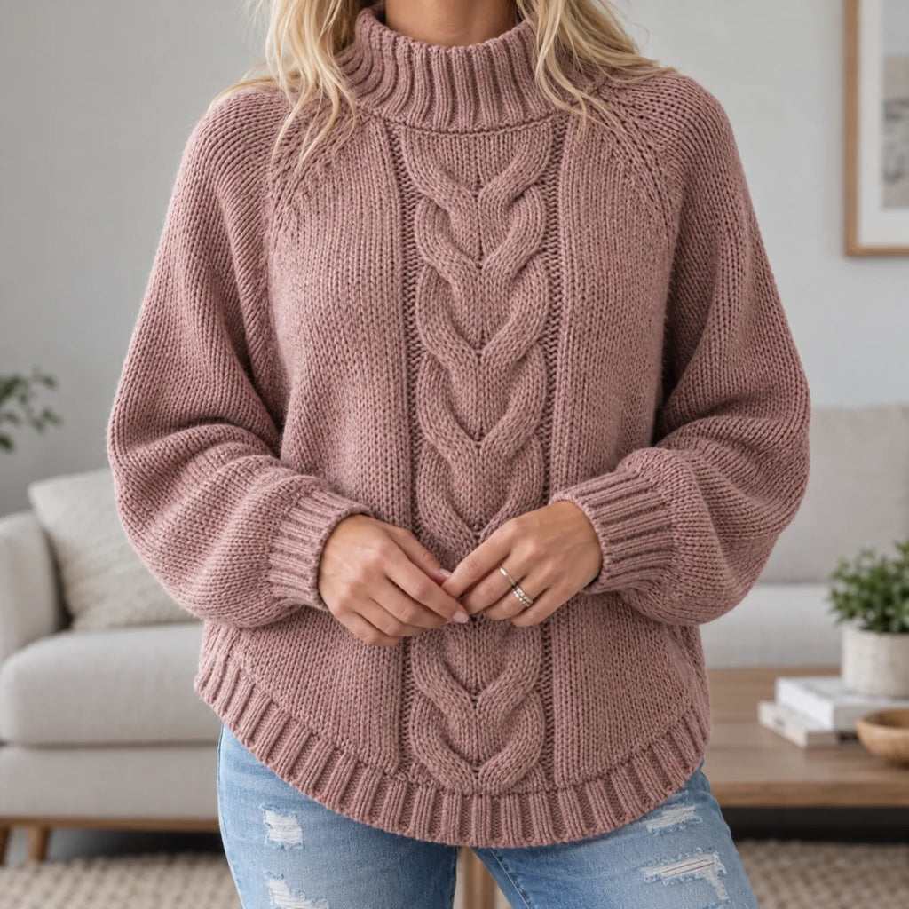 Aurend  - Loose Fit Ribbed Jumper Layering Over Shirts