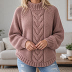 Aurend  - Loose Fit Ribbed Jumper Layering Over Shirts