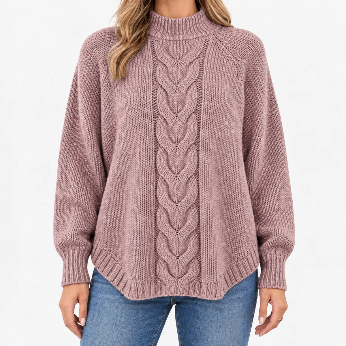 Aurend  - Loose Fit Ribbed Jumper Layering Over Shirts