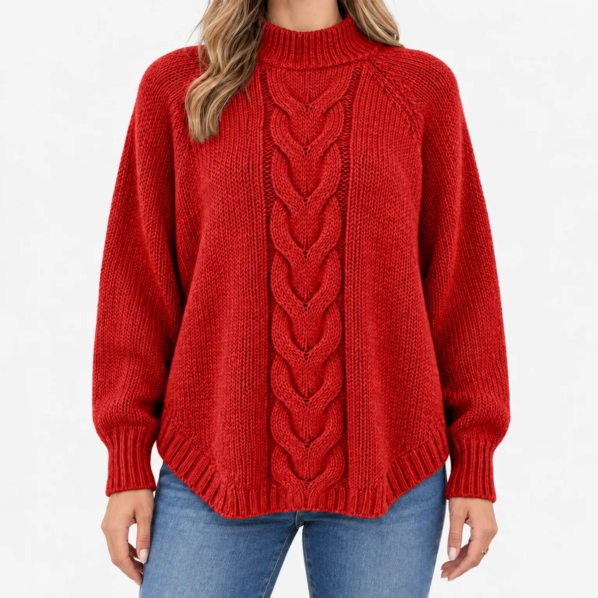 Aurend  - Loose Fit Ribbed Jumper Layering Over Shirts