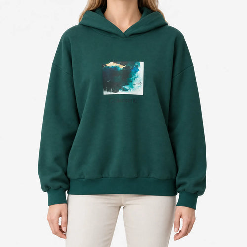 Auriella  - Oversized Print Hoodie Casual Daytime Wear