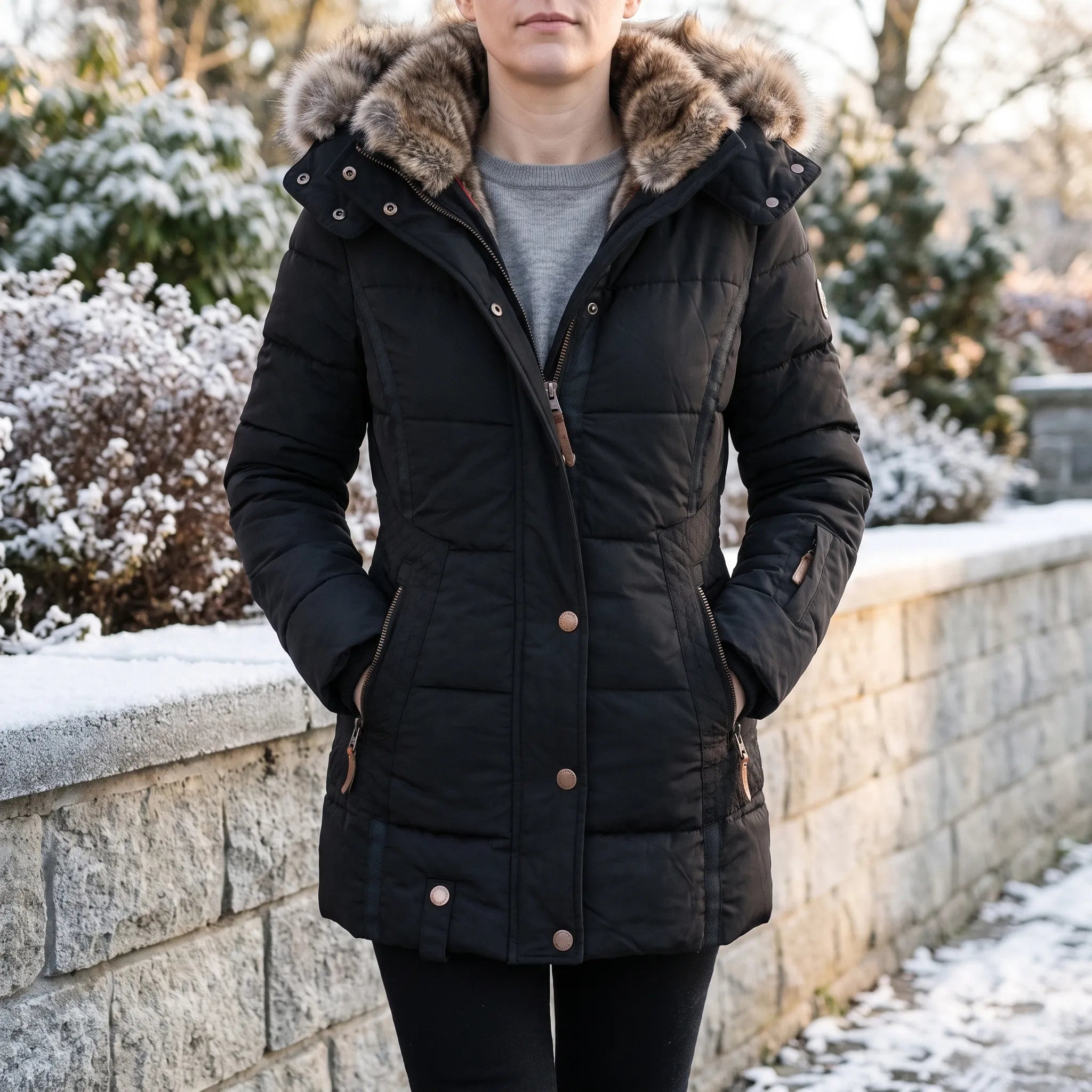 Avelia  - Women's Hooded Winter Coat Cold Weather Commuting