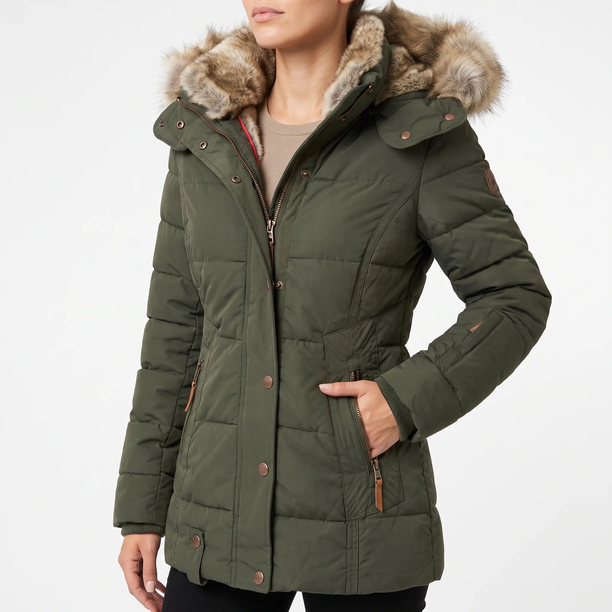 Avelia  - Women's Hooded Winter Coat Cold Weather Commuting